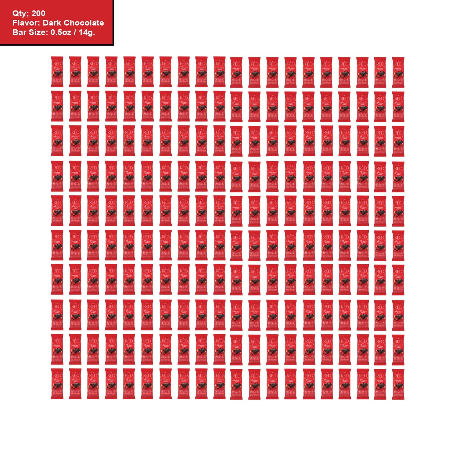 RED Delight®™ Individually Wrapped Bite Size Dark Chocolate Bars
