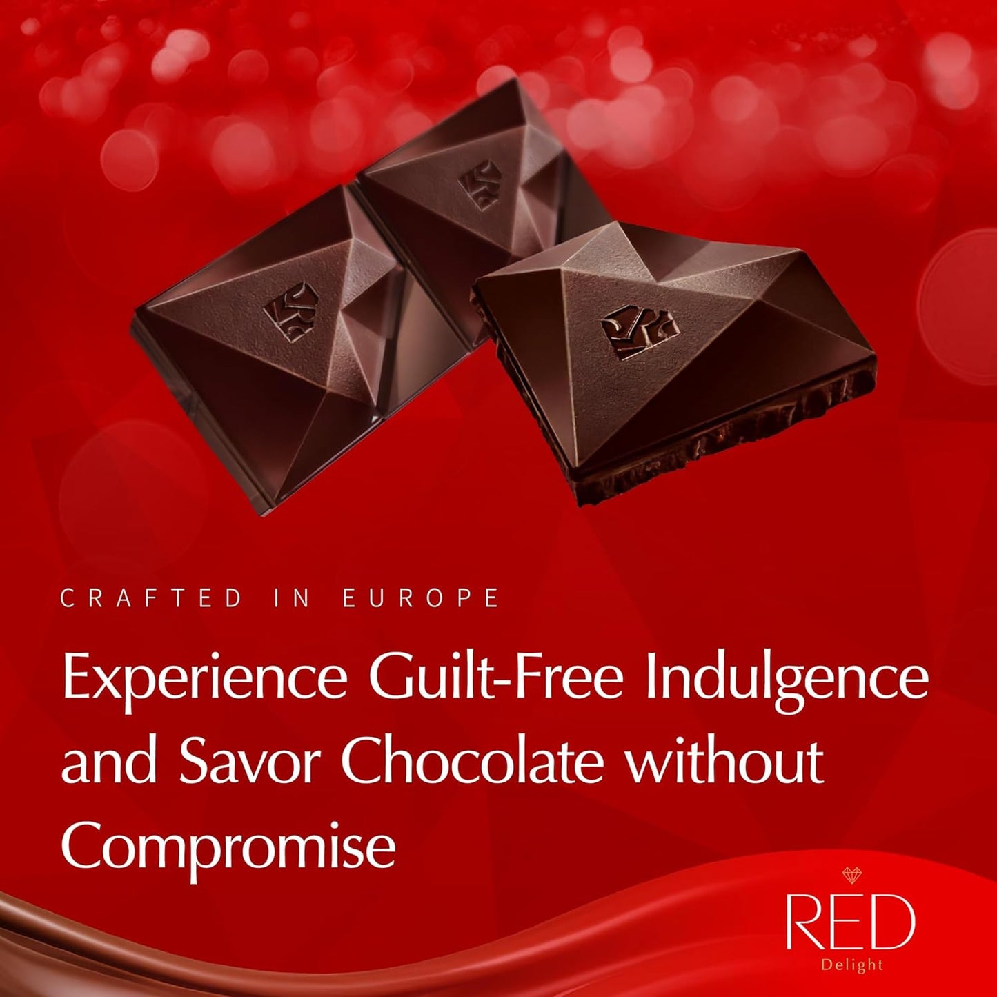 RED Delight®™ Bite Size Dark Chocolate Bars - In a Bag