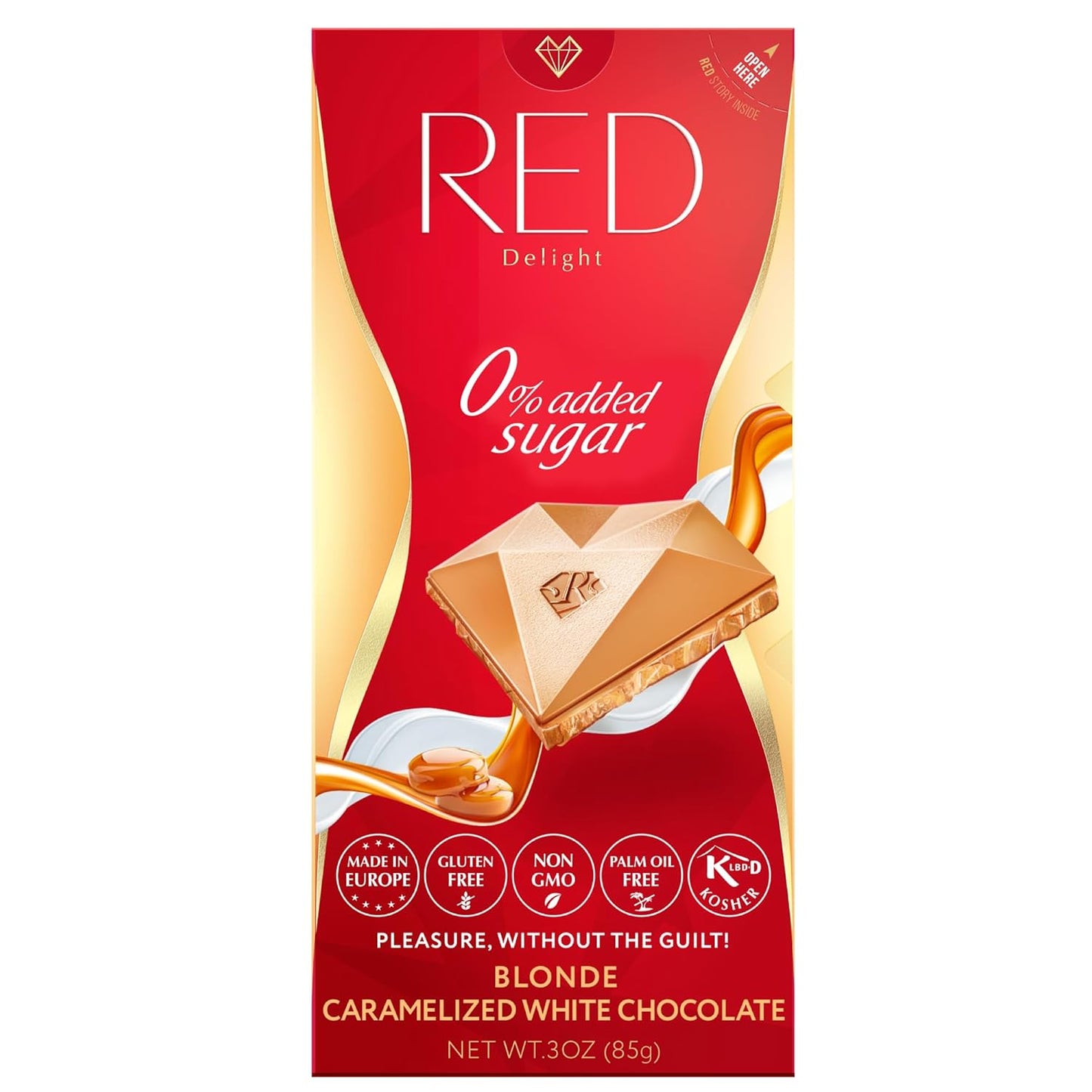 Barras de chocolate blanco caramelizado rubio RED Delight®™