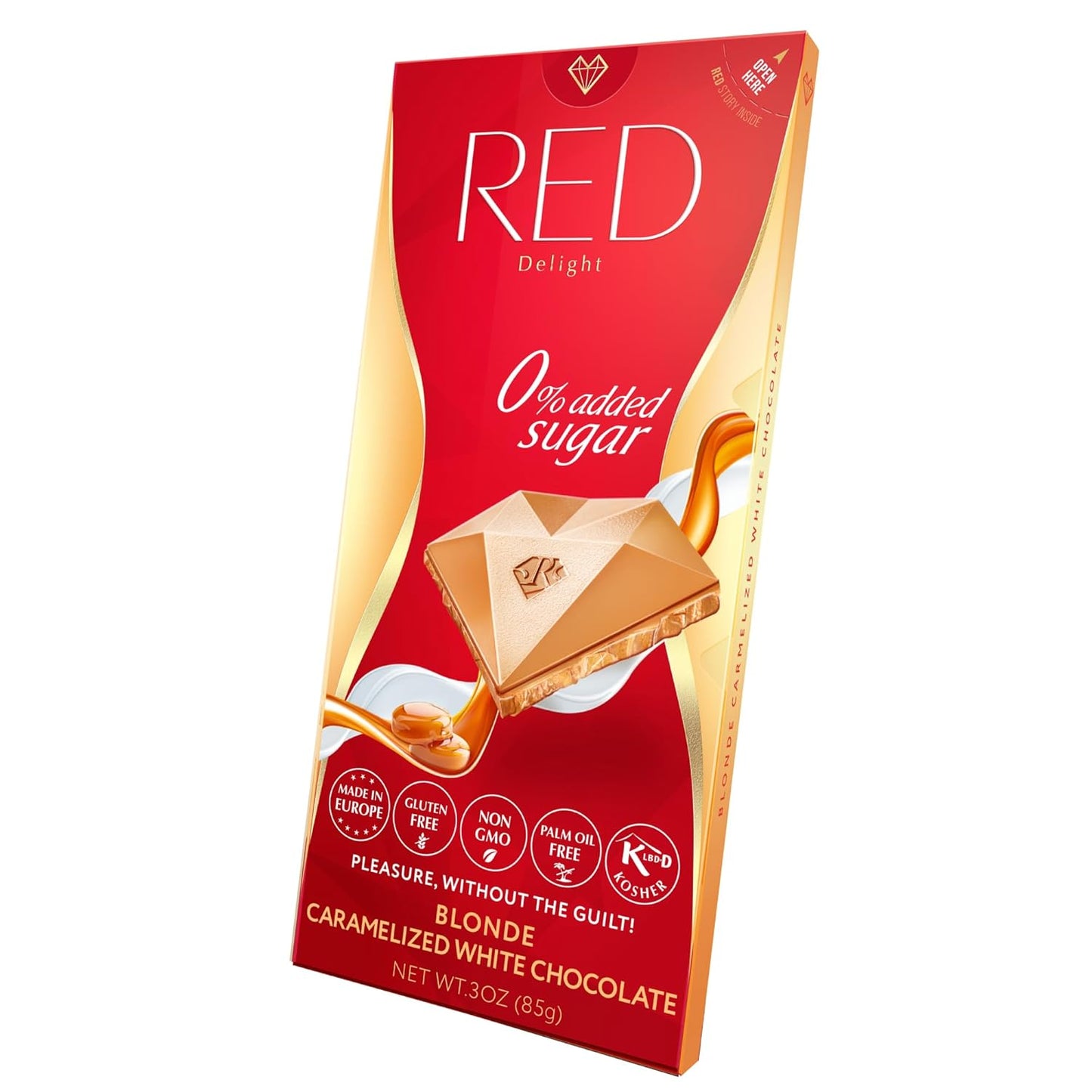 Barras de chocolate blanco caramelizado rubio RED Delight®™