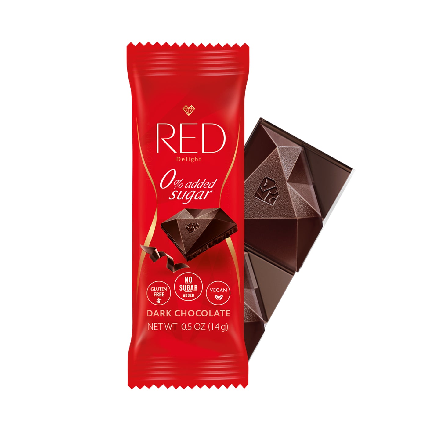 RED Delight®™ 50 Count Bite Size Dark Chocolate Bars With 1 Halloween Trick or Treat Bag