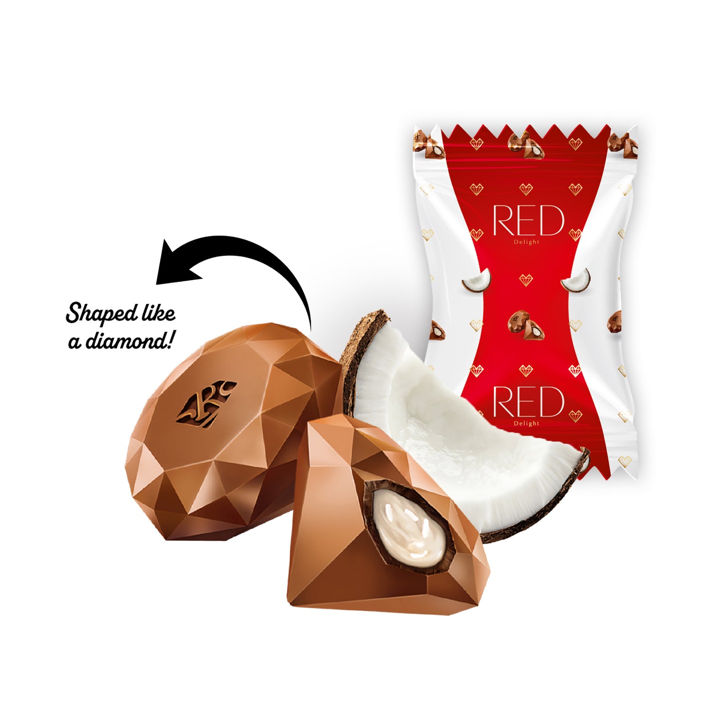 RED Delight®™ 100 Count Diamond Truffles With 2 Halloween Trick or Treat Bags