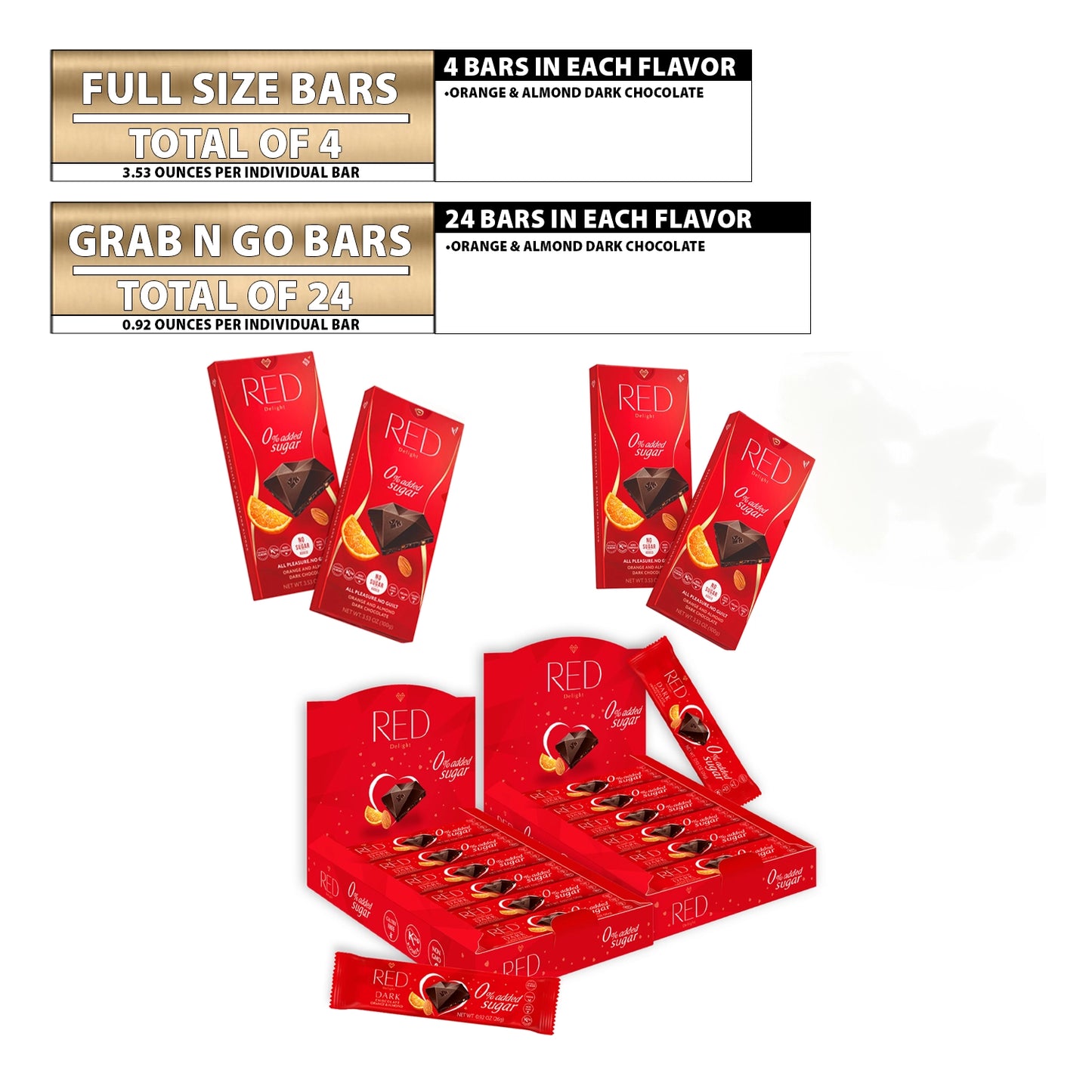 Paquetes para amantes del chocolate amargo RED Delight®™