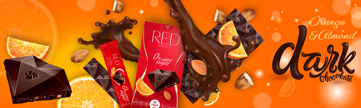 No Sugar Added Chocolate with Fewer Calories -RED DELIGHT – RED Delight ...