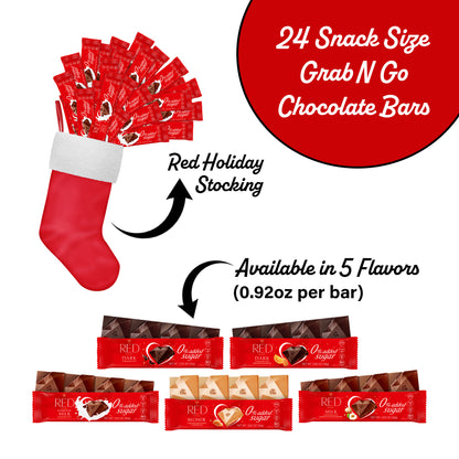 RED Delight®™ Snack Size Grab N Go Chocolate Bars With A Holiday Stocking