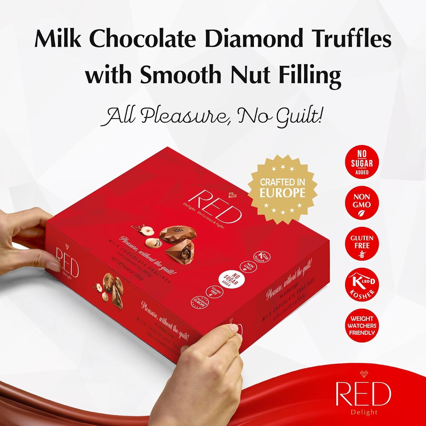 RED Delight®™ Valentine’s Day Gift With Milk Chocolate Truffles And A 14" Plush Teddy Bear
