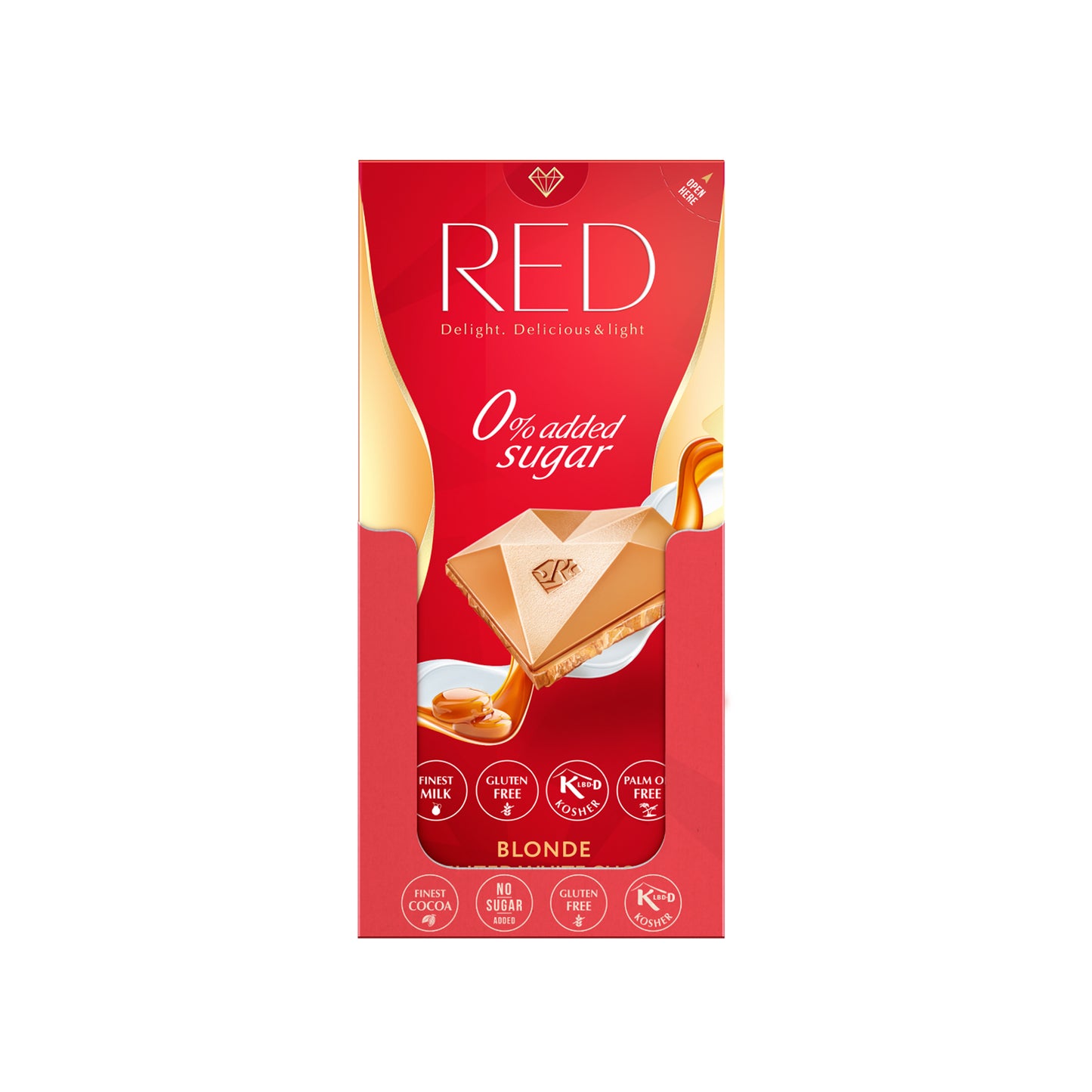 RED Delight®™ Blonde Caramelized White Chocolate Showbox