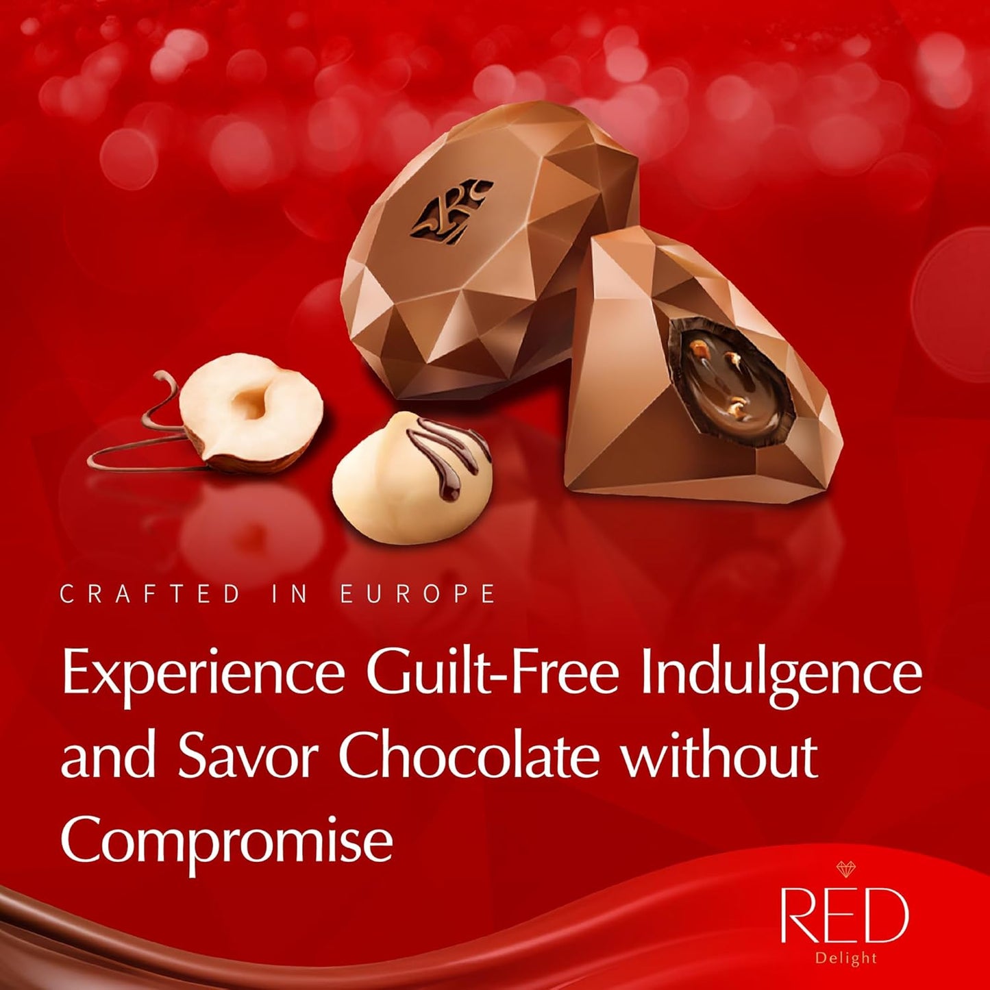 RED Delight®™ Valentine’s Day Gift With Milk Chocolate Truffles And A 14" Plush Teddy Bear
