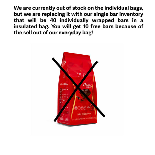 Barras de chocolate amargo RED Delight®™ 