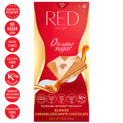 Barras de chocolate blanco caramelizado rubio RED Delight®™ 