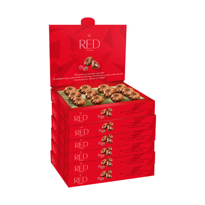 RED Delight®™ Milk Chocolate Diamond Truffles - with Raspberry Filling