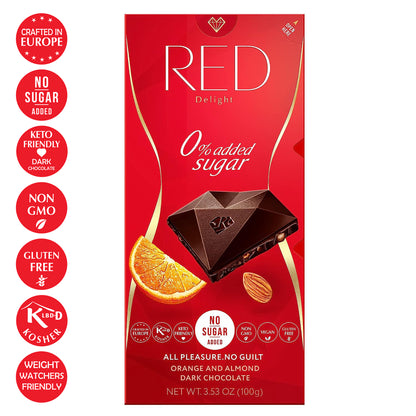 RED Delight®™ Orange and Almond Dark Chocolate Showbox