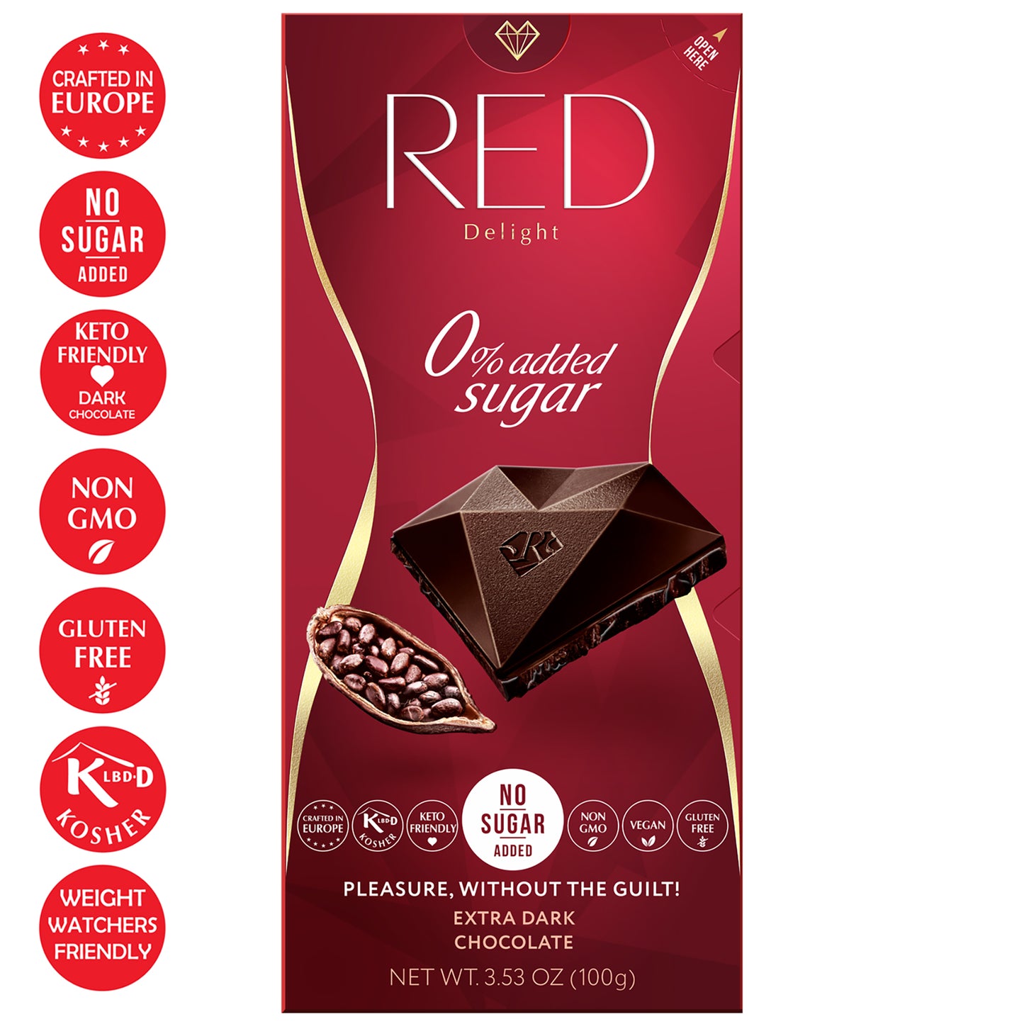 RED Delight®™ Extra Dark Chocolate Showbox