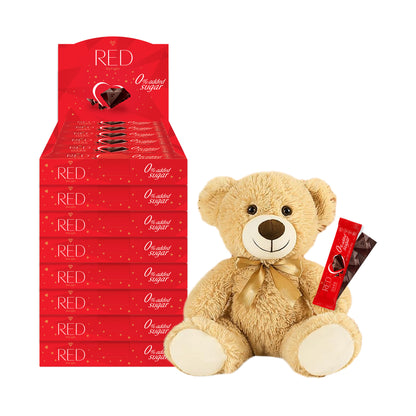 RED Delight®™ Grab N Go Chocolate Bars With A Plush Teddy Bear