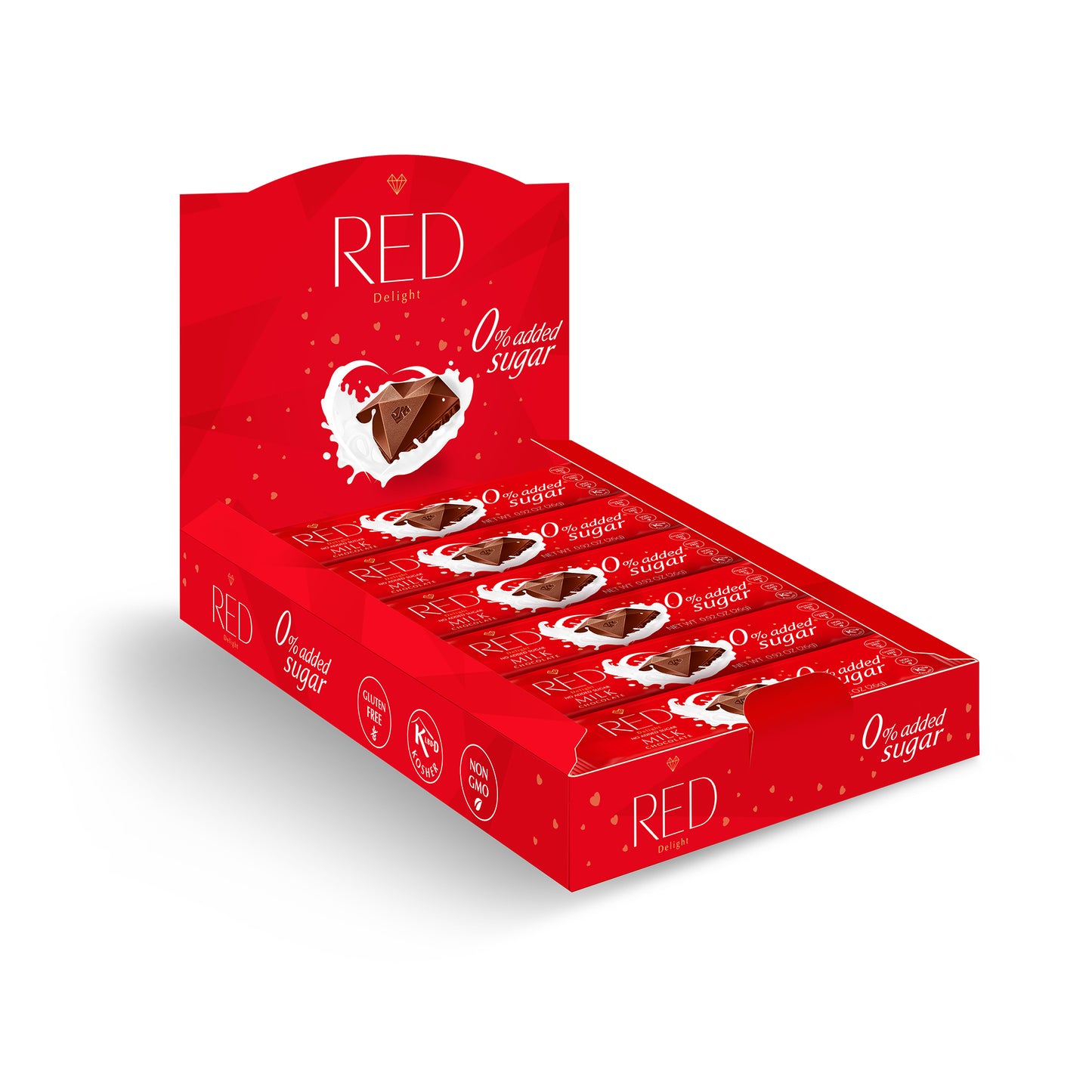 RED Delight®™ Milk Chocolate Grab N Go Showbox