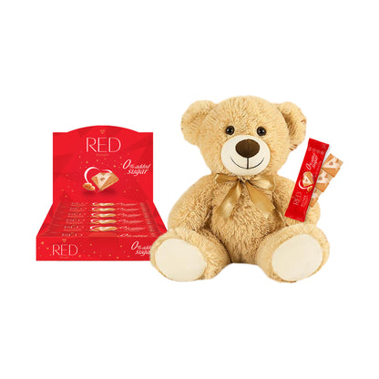 RED Delight®™ Grab N Go Chocolate Bars With A Plush Teddy Bear
