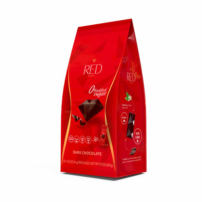 RED Delight®™ Bite Size Dark Chocolate Bars With A Plush Teddy Bear