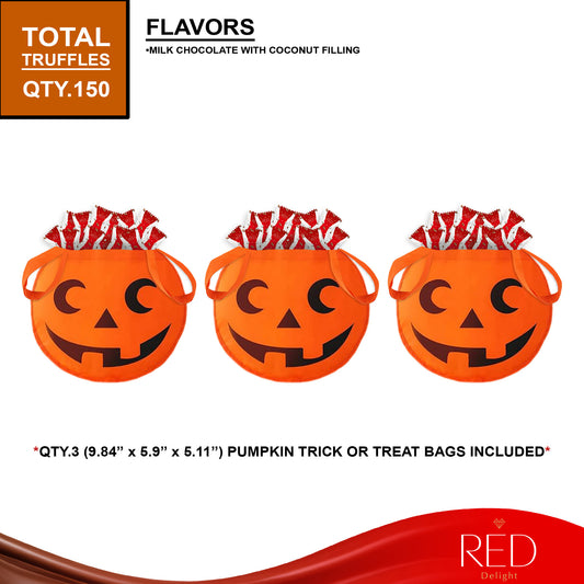 RED Delight®™ 150 Count Diamond Truffles With 3 Halloween Trick or Treat Bags