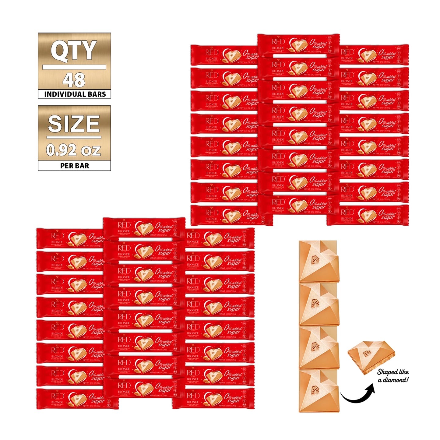 RED Delight®™ Blonde Caramelized White Chocolate Bars