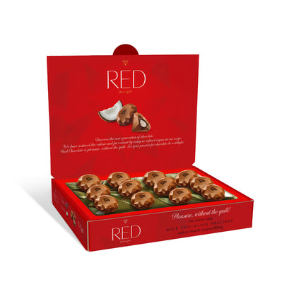 RED Delight®™ Milk Chocolate Diamond Truffles - with Coconut Filling