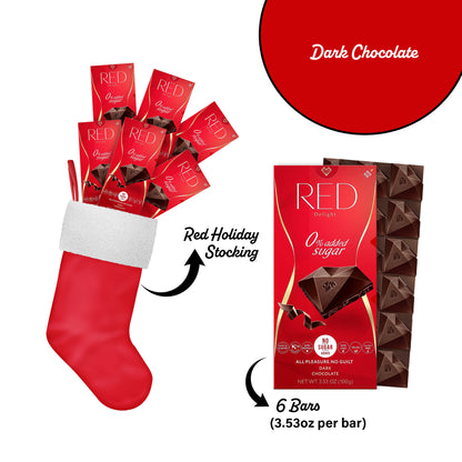 RED Delight®™ Full Size Chocolate Bars With A Holiday Stocking