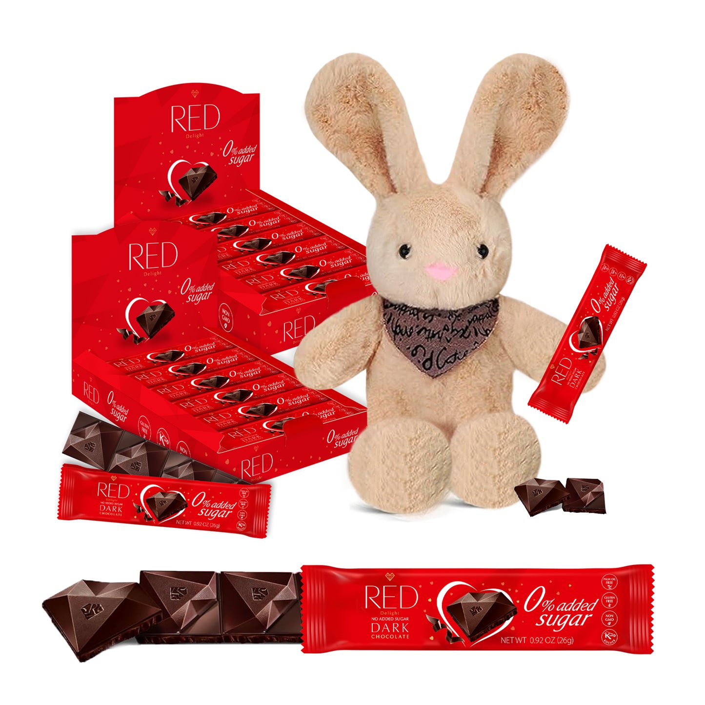 RED Delight®™ Dark Chocolate Bars