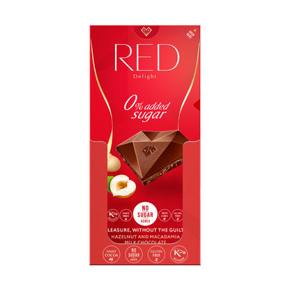 RED Delight®™ Hazelnut & Macadamia Milk Chocolate Showbox