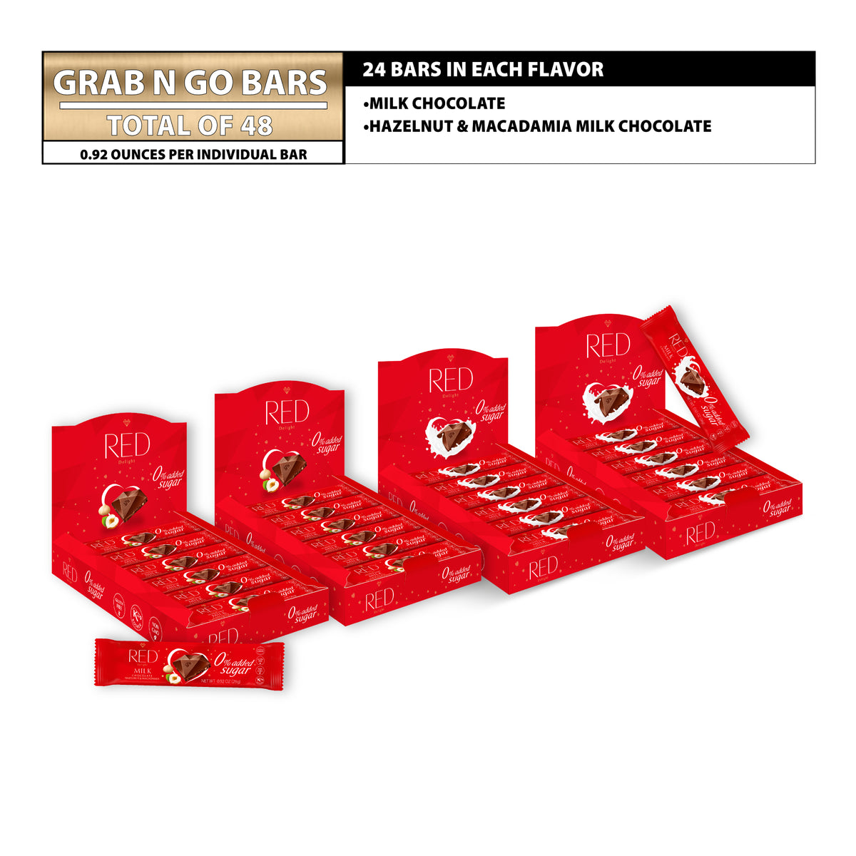Red Chocolette RED Delight®™ Milk Chocolate Lover Packages – RED Delight Chocolate