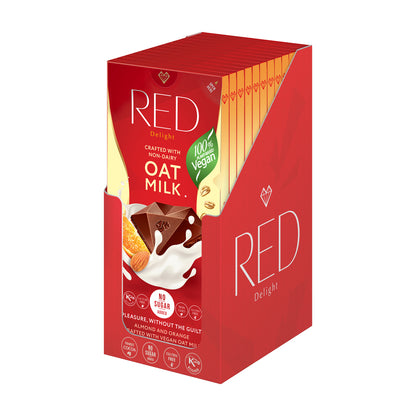 RED Delight®™ Vegan, Oat Milk, Orange and Almond Chocolate Showbox